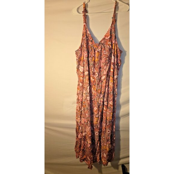 Terra & Skye Womens Plus Size 4X 28W 30W Floral Sundress Maxi Dress Sleeveless - Picture 1 of 4